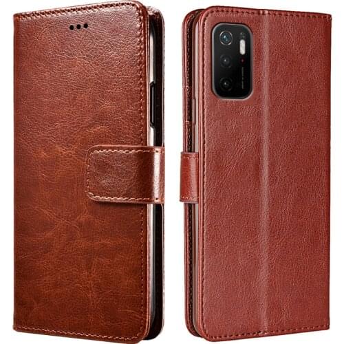 Luxury Vintage Leather Flip Case on Poko POCO F3 X3 Pro M 3 Pro MZB095FEU Etui Wallet Men Cover For Xiaomi POCO M3 Pro 5G Case