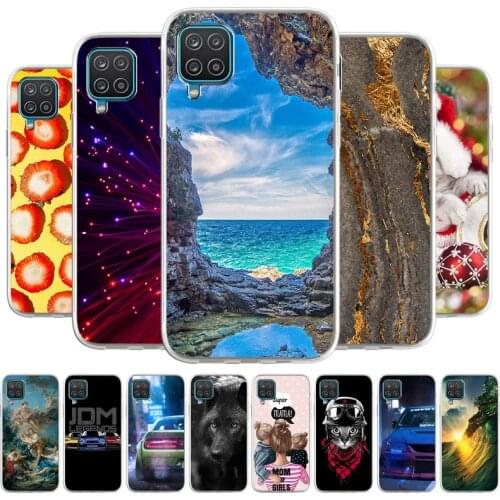 Painted Case For Samsung A12 Cases Silicone Fundas On Samsung A32 A51 A52 A71 A72 A 32 4G Luxuxy Shockproof Soft TPU Back Cover
