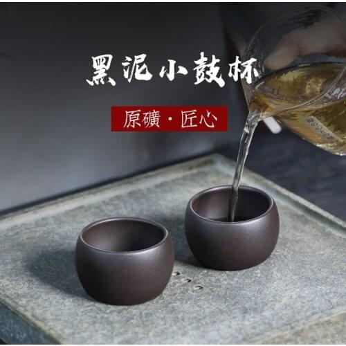Two 】 yixing undressed ore manual small cup of raw ore yellow purple sand cup tea masters cup 70 cc single price