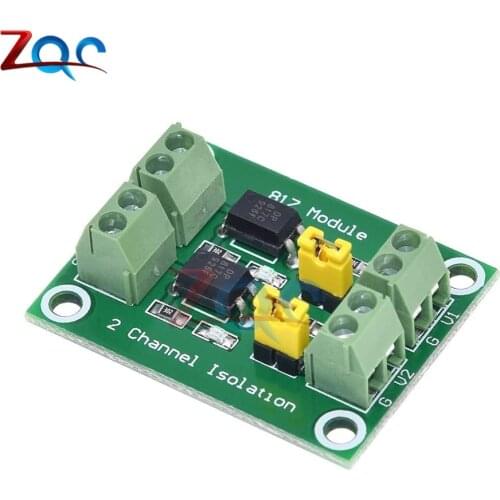 PC817 2 Channel Optocoupler Isolation Board Switch Converter Adapter Module DC 3.6 -30V Driver Photoelectric Isolated Module
