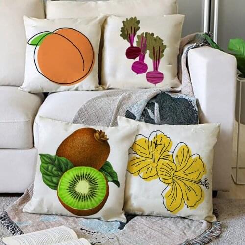 Fruit Seat Cushion Cover Pillow Case for Chair Car Pillow Cover Nordic Style Sofa Cushion Home Decoration Fundas Para Cojines