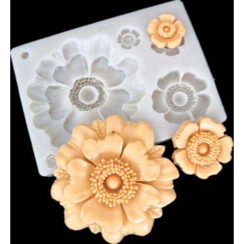 KLM flower leaf type Resin infusion silicone diy epoxy resin mold cake decoration accessories tools clay tools chocolate tools k