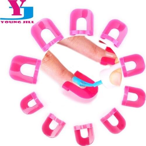 Creative Finger Cover Nail Polish Molds Shield Spill-Resistant Manicure Nail Polish Template Model Clip 13Pair/Set Nail Art Tool