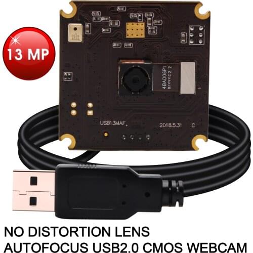 ELP USB Camera Mini Webcam Board Module 13 Megapixel High Resolution Autofocus USB Camera SONY IMX214 Color CMOS Camera module