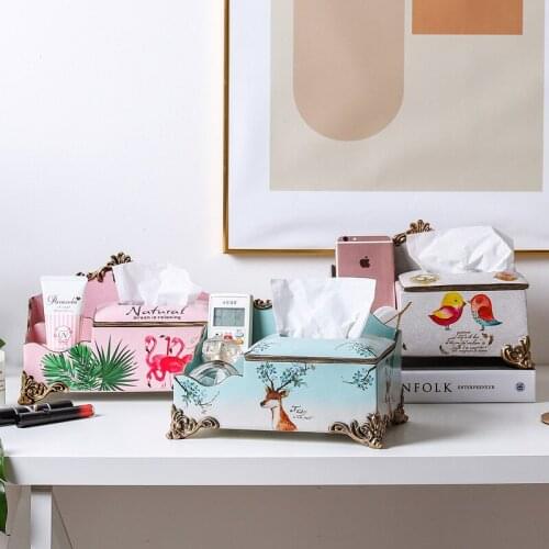 Multi-Function Europe Tissue Box Living Room Storage Box Household Paper Extraction Box Tissue Box Tissue Boxes Napkins