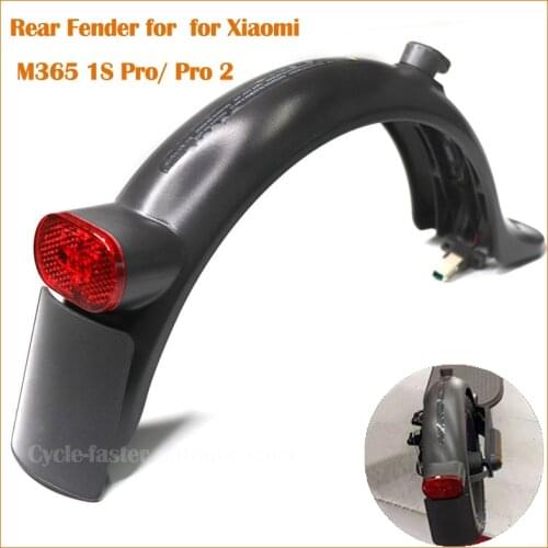 Upgraded 2th Rear Mudguard Fender LED Brake Taillight Fender Mud Guard for Xiaomi M365 1S PRO/PRO2 Electric Scooter Repair Parts