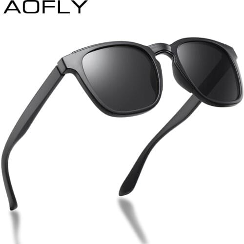 AOFLY Square Sunglasses Men Polarized 2020 Brand Design Driving TR90 Frame Travel Fishing Sunglasses Male zonnebril heren UV400