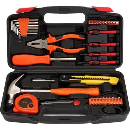 39 Pcs Home Tool Set Hand Tools for Daily Use Househould Tool Kits Screwdriver Set Hammer Knife Pliers General Purpose Tools Set