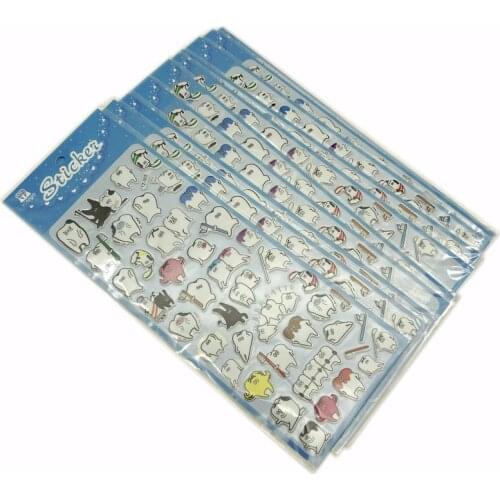 10pcs Dental Cute molar shaped cartoon teeth losing tooth fairy puffy plastic sticker for Dentist dental gift kids scrapbook