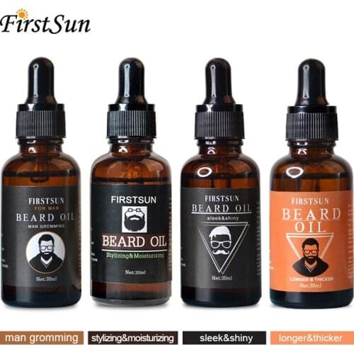 Natural Organic Beard Oil Leave In Conditioner for Beard Growth Mens Beard Oil Kit Shape Beard Care Balm Soften Moustache Oil