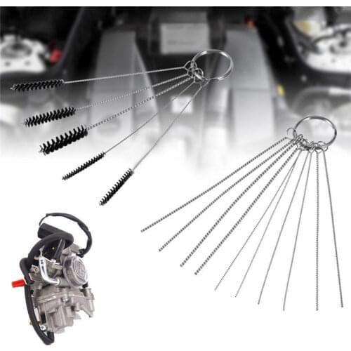 Newest 1set Carburetor Carbon Dirt Jet Remove Cleaning Needle+Brush Tool Kit