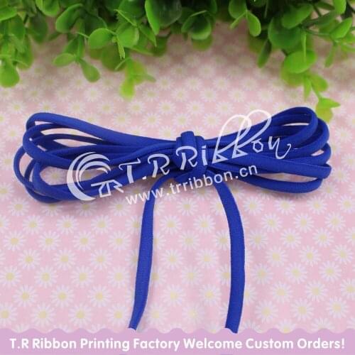 New! #92112 blue color skinny elastic ribbon, 5mm 100 yards/roll Tiny Elastic Nylon Thread