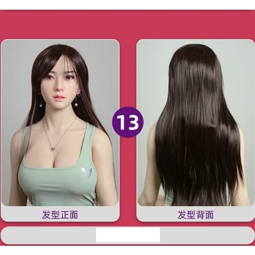 Sexye Long straight brown hair Wig of Real Silicone Sex Doll Hair Big Breast Love Doll Wigs Women Skeleton Big TPE Sexy Hot Sal