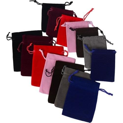 Festive Party Soft Lint Velvet Silk Cloth Flannelette Suede Jewlery Velvet Packing Scald Pouch Jewelry Storage Bag 50pc/lot