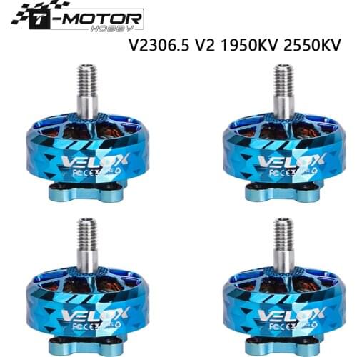 T-Motor VElox VEloce V2306.5 V2 1950KV 6S 2550KV 4S Brushless Motor W/4mmTitanium alloy shaft 4-5inch propeller for RC FPV Drone