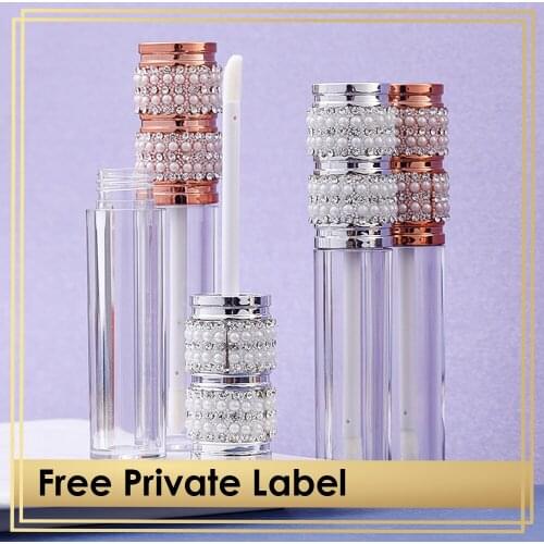 Pearl Lip Gloss Tube Luxurious Lip Tint Container Private Label 30/50/100piece 5ml Lip Glaze Empty Packaging Unique Design
