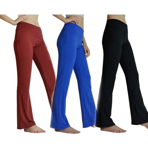 Women Yoga Pants Sports Exercise Fitness Running Jogging Trousers Foldover Heather Wide Leg Plus Size Workout Sport Pants