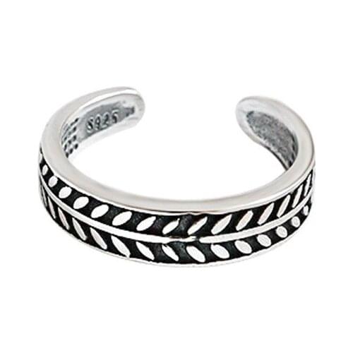 925 Sterling Silver Simple Fashion Olive Leaf Opening Ring Fine Jewelry For Women Party Personality Accessories