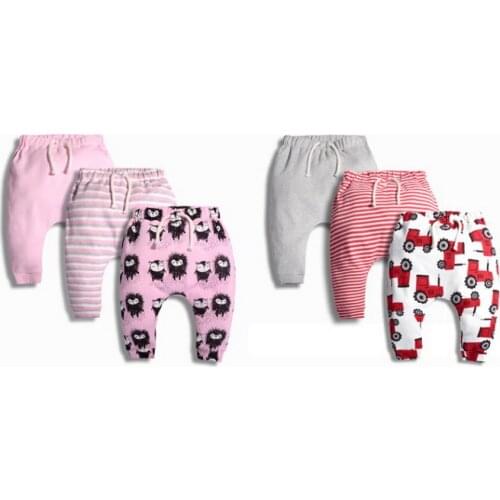 DHL 10set 3pcs/set Print Pattern Cotton Baby Trousers Babys Boys Girls PP Pants For Sports Baby Harem Pants Newborn Clothing