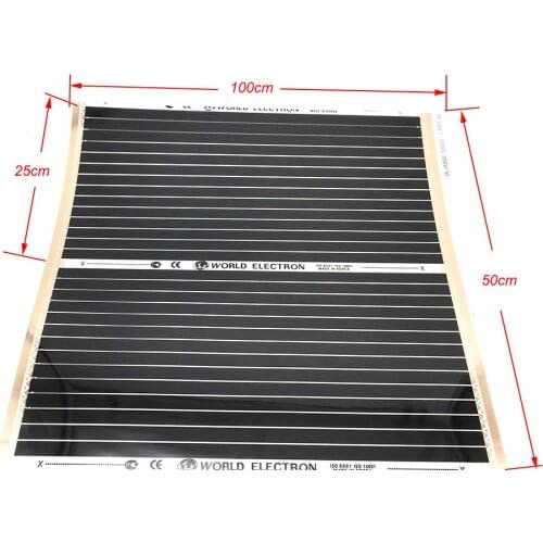 100cm x 25cm 100cm x 50cm Pets Warmth Heating Carpet Warm Floor Hot Film