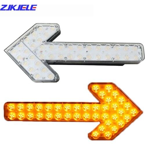 2Pcs LED Flash Strobe Car Signal Traffic Warning Lights Arrow Direction Lamp for Sprinkler Vehicles Construction Road Indicator
