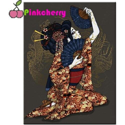 Diy diamond painting daimond embroidery Japanese anime retro woman geisha 5D full Square Drill Cross Stitch inlaid pattern k813
