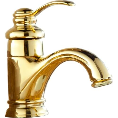 Antique Gold Black Silver Basin Faucet Polish Brass Tap Bathroom Sink Basin Mixer Tap Small Bend Basin Faucet