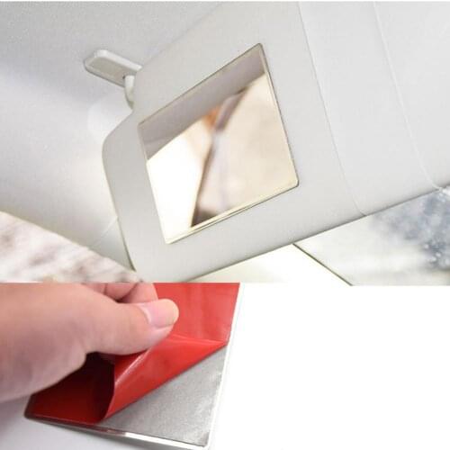Car Interior Mirror Rearview Stainless Steel Visor Decorative Makeup Cosmetic Mirrors Car Seat Back Mirrors Interior Accessories
