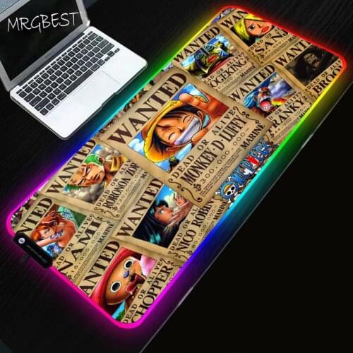 MRGLZY RGB Luffy Anime Lockedge Large Mouse Pad Gaming Accessories Player desk Mat Computer Keyboard Mat CSGO DOTA Carpet Mat