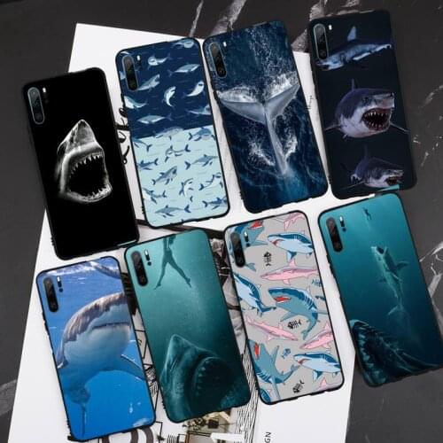 Marine Animal Shark Phone Case For Huawei honor Mate P 9 10 20 30 40 Pro 10i 7 8 a x Lite nova 5t