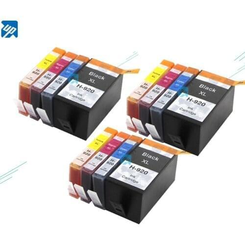 UP 12 Ink Cartridge Compatible for HP920XL 920XL for Officejet 6000 6500 6500A 7000 7500A Printer with chip full ink