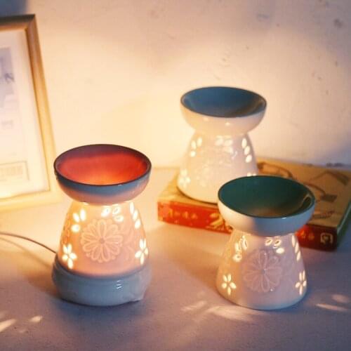 Smoke Electrical Incense Burner Pocelain Modern Aroma Diffuser Room Freshener Automatic Incienso Quemador Home Decor EB5XX