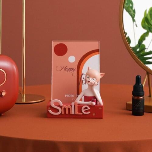 Resin Photo Frame Setting Table Nordic Retro 6-inch European Home Desktop Decoration Girl Series