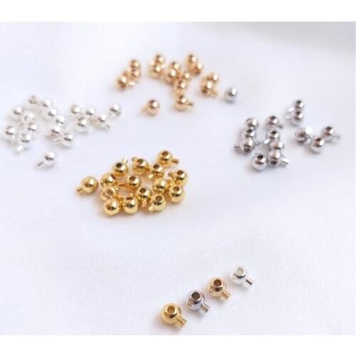 14K 18K Gold Filled Round positioning bead positioning ball fastener DIY sterling silver bracelet necklace ending fastener