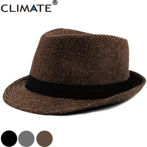 CLIMATE Men Vintage Fedora Hat Warm Fedoras Men Hats for Man British Style Warm Hat Caps Gentleman Top Fedora Men Hat Cap