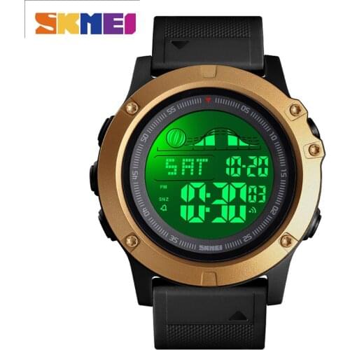 SKMEI 1476 Mens Watch Outdoor Sports Dual Time Stopwatch Chrono Alarm Quality Electronic Watch High Transparent Resin Mirror