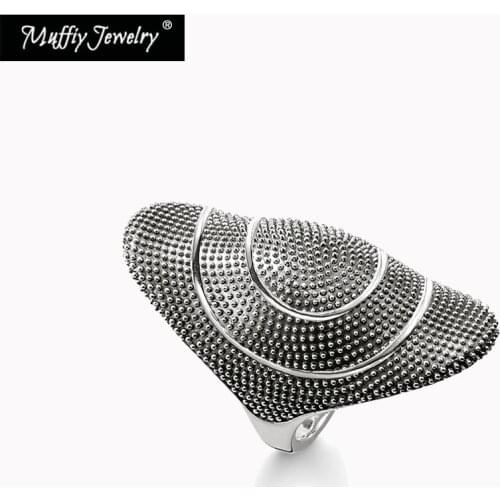 Ring Kathmandu Statement 925 Sterling Silver Blackened Oval Shape 2021 Brand New Fine Men Jewerly Europe Women Vintage Bijoux