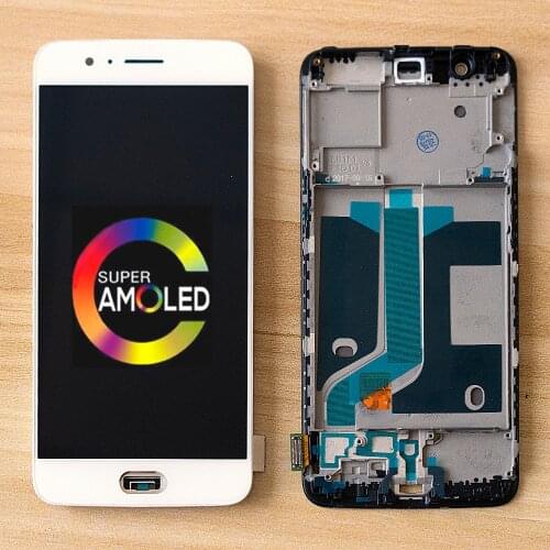 Original AMOLED 5.5" LCD For Oneplus 5 LCD Display Touch Screen Frame For Oneplus 5 Screen One Plus 5 LCD A5000 Replacement