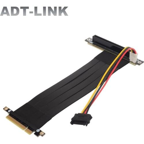 PCI-E 3.0 Riser Adapter PCIe Riser Cable PCI Express X8 To X16 90 Degree Socket RTX3060 3090 Graphics Card BTC Mining Extender