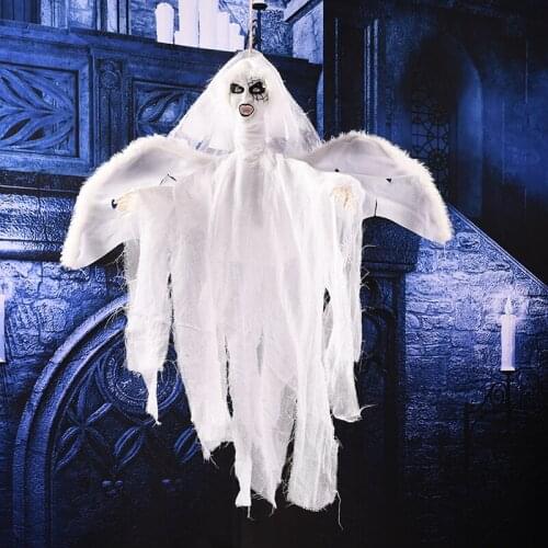 Halloween Bat Hanging Ghost Decoration Props Luminous Voice Control Strange Electric Pendant New Halloween Party Decoration
