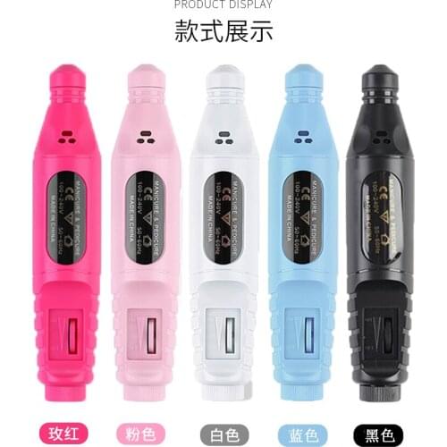 1set Power Professional Electric Manicure Machine Pen Pedicure Nail File Nail Tools 6 Bits Drill Nail Drill Machine Equipment
