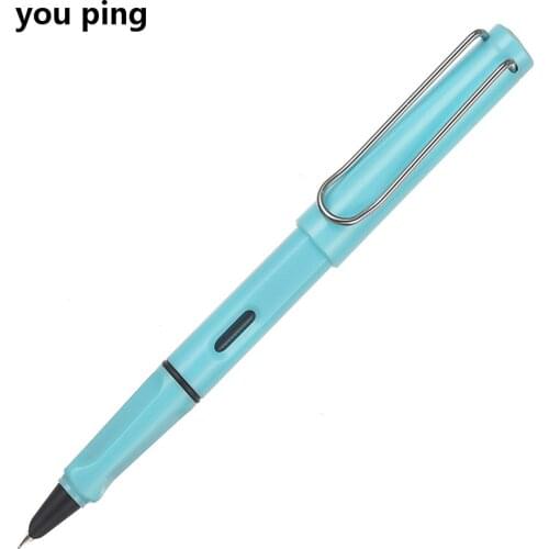 High quality 555 Sky blue Business office 4 types nib Fountain Pen student School Stationery Supplies ink pen