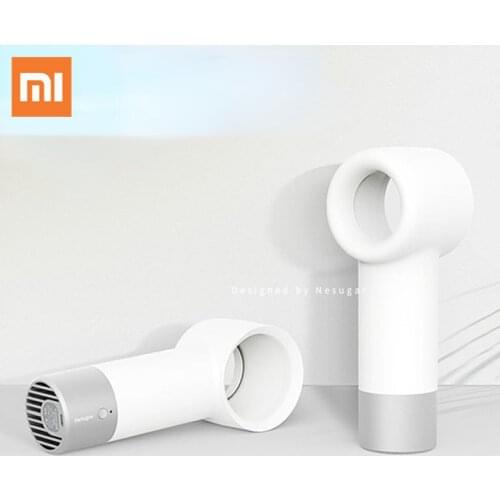 Xiaomi NeSugar Handheld Bladeless Fan Bladeless Safety Strong Wind Low Noise Beautiful Portable Travel Use fans Mini Air Fans