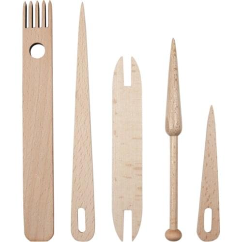 Handmade DIY Zelkova Bamboo Wooden Knitting Tools Handmade Braided Tools Weaving Tools For Tapestry, Knitting Machine MMHXQ