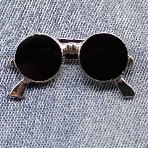 Silver Sunglasses Brooch Denim Jacket Pin Buckle Shirt Badge Gift For Friend