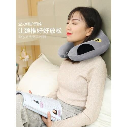Neck Pillow Neck U-Shaped Pillow Cervical Pillow Airplane Travel Cartoon Cute Nap U-Shaped Neck Pillow Portable