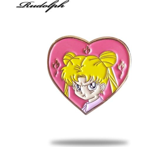Hot-selling romantic sweet maid warrior soft enamel pins