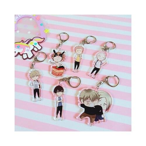 1pcs 6cm Anime Keychain Old Xian 19 Days Hetian Jian Yi Doubleside Print Keychain Keyrings