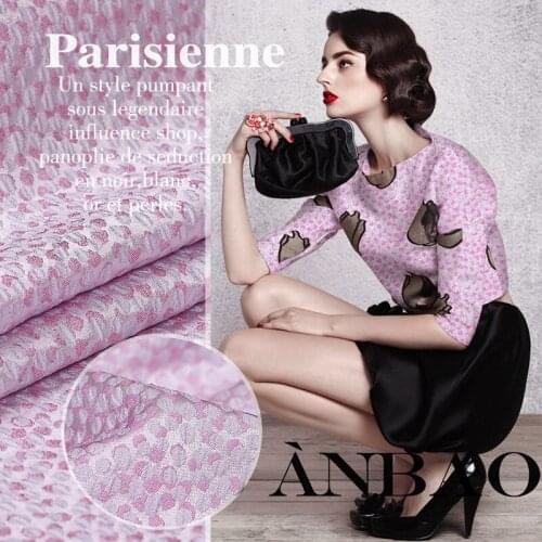 150cm jacquard brocade fabric advanced custom clothing jacquard fabric crisp dress jacquard polyester fabric wholesale cloth