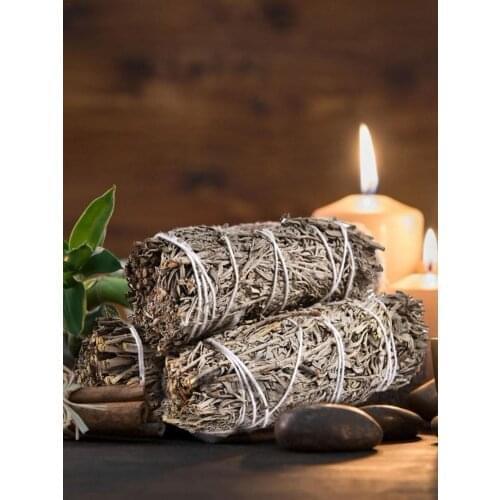 3 Bunches Sage Stick Pure Natural Hand Made Sage Smudge Stick For Indoor Incense Healing Home Meditation